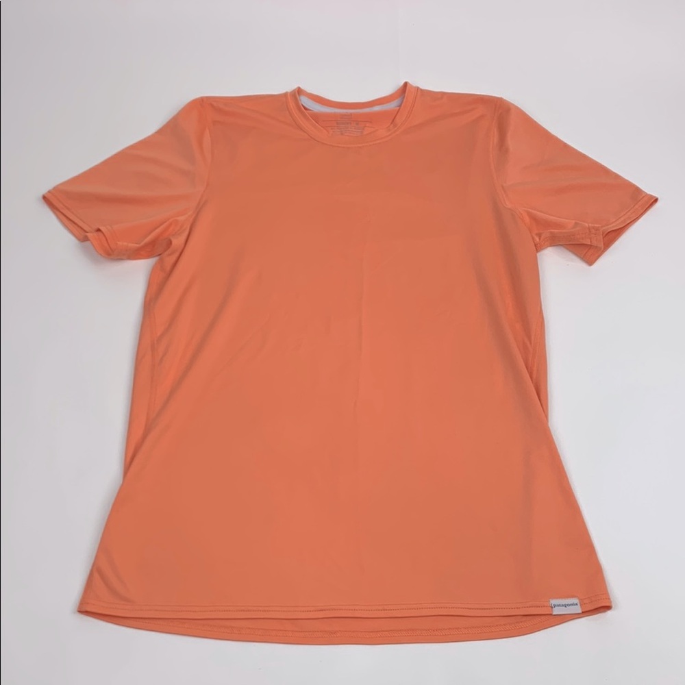 Patagonia Orange Athletic T-Shirt Size Medium Crew Neck Slim fit New